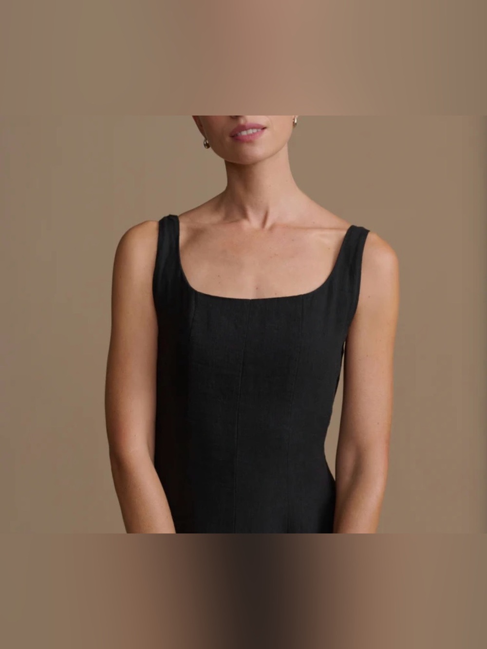 Jenni Kayne Kinney Linen Dress Black NWT Medium MSRP $445 - Picture 3 of 11